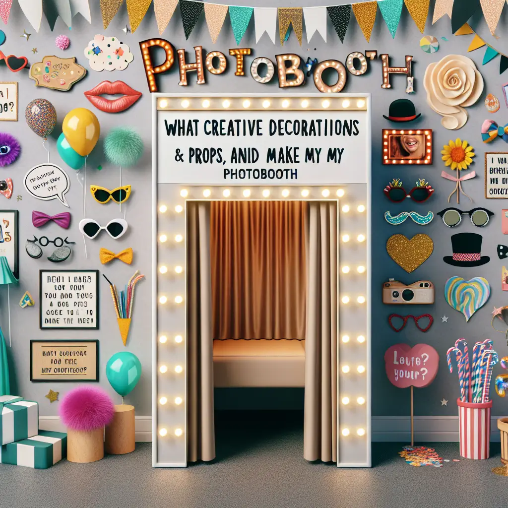 idées de décor originales et accessoires pour photobooth unique